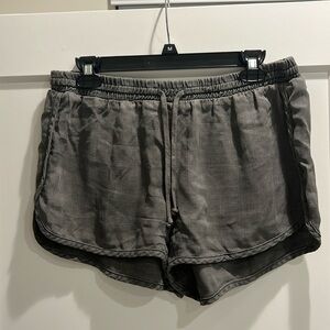 Bella Dahl drawstring linen shorts size large green